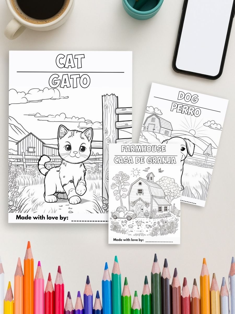 Barnyard Bilinguals Coloring and Learning Book - Image 4