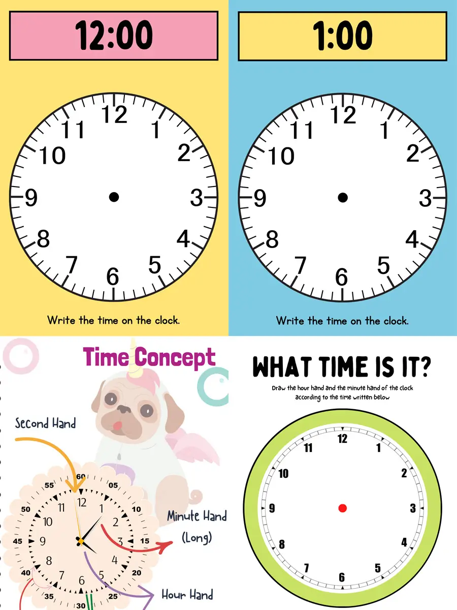 Tick Tock Time Bundle – 360 Pages of Time Learning Games & Worksheets - Image 2